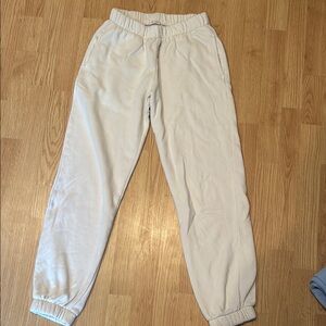 Brandy Melville Cream Jogger Pants